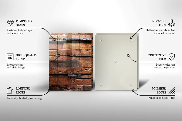 Skleněná deska za sporák Dekorativní dřevěné desky