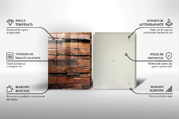 Skleněná deska za sporák Dekorativní dřevěné desky
