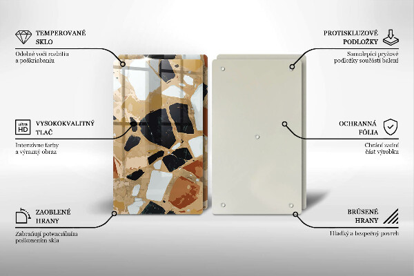 Deska za sporák Dekorativní kameny talíř