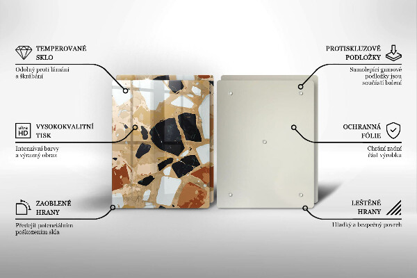 Deska za sporák Dekorativní kameny talíř