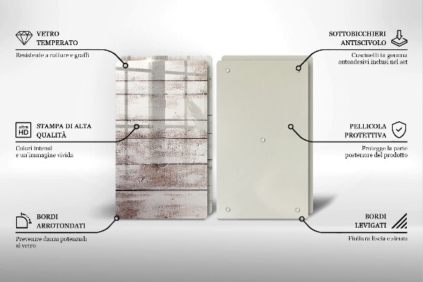 Skleněná deska za sporák Staré dřevěné desky