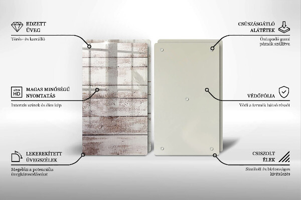 Skleněná deska za sporák Staré dřevěné desky