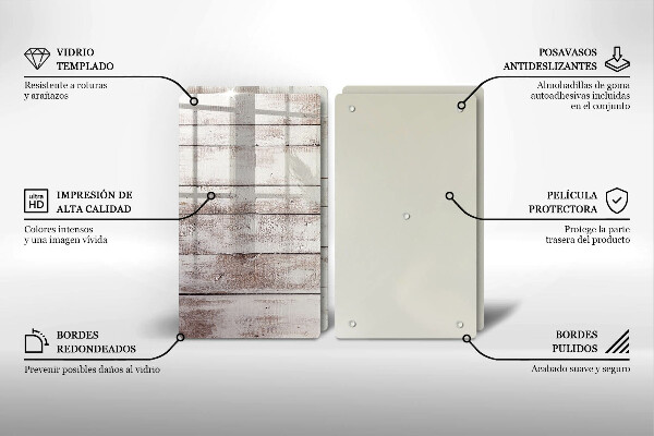 Skleněná deska za sporák Staré dřevěné desky