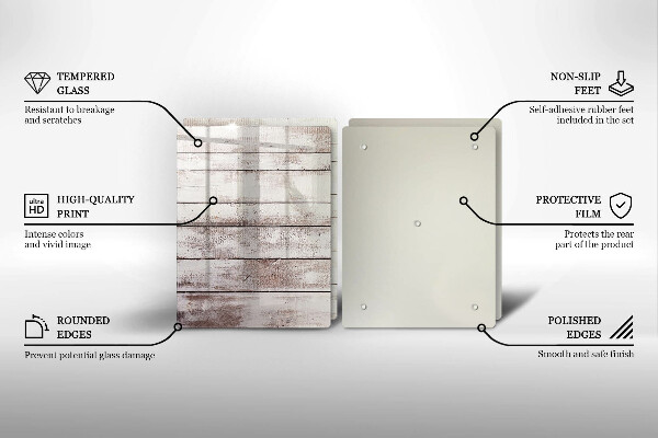 Skleněná deska za sporák Staré dřevěné desky