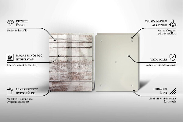 Skleněná deska za sporák Staré dřevěné desky
