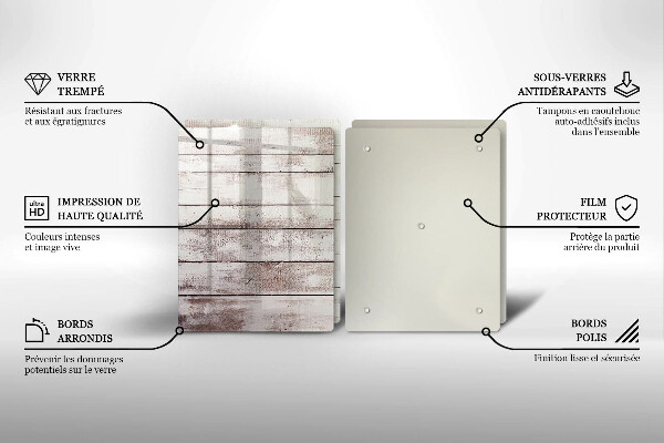 Skleněná deska za sporák Staré dřevěné desky