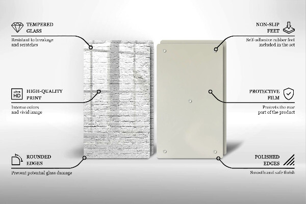 Skleněná deska za sporák Cihlová zeď