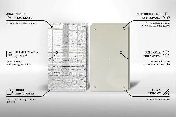 Skleněná deska za sporák Cihlová zeď