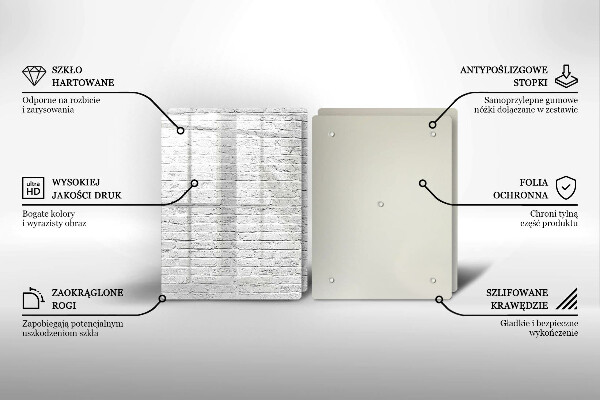 Skleněná deska za sporák Cihlová zeď