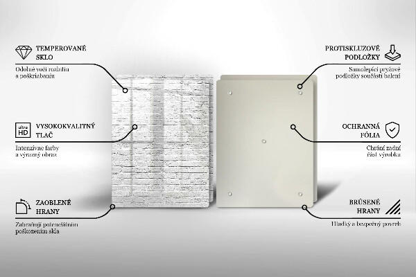 Skleněná deska za sporák Cihlová zeď