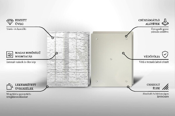Skleněná deska za sporák Cihlová zeď