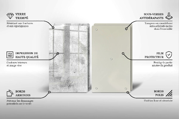 Deska za sporák Betonová textura