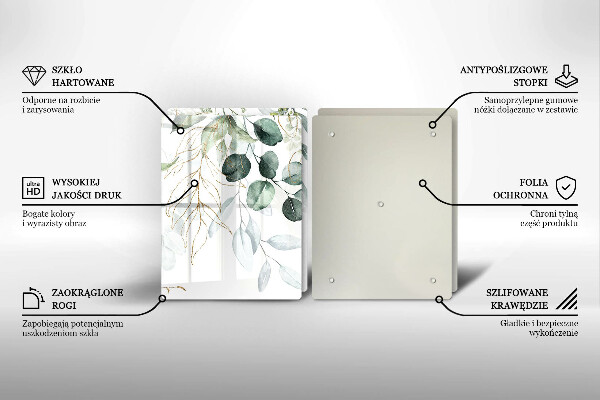 Sklo za varnou desku Malované rostliny