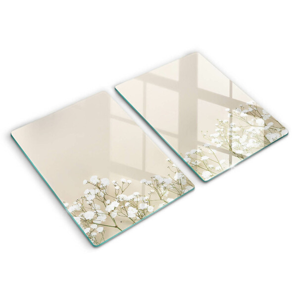Sklo za varnou desku Sádrové boho květiny