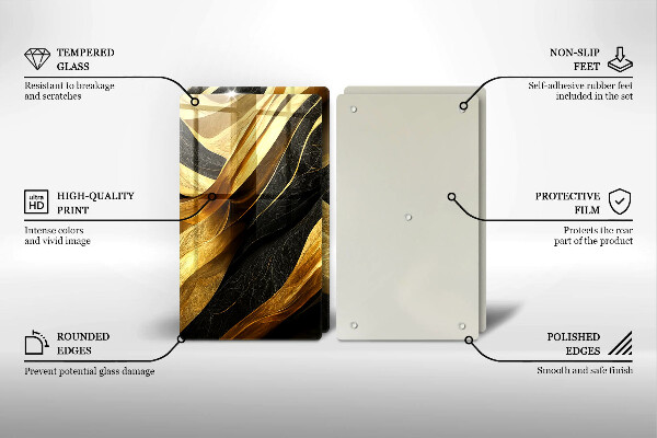 Sklo za varnou desku Elegantní abstrakce