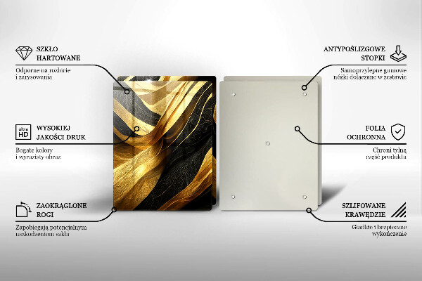 Sklo za varnou desku Elegantní abstrakce