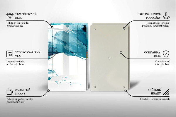 Sklo za varnou desku Modré skvrny