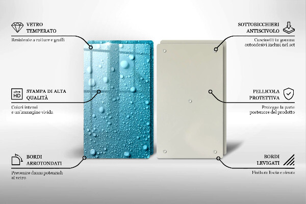 Sklo za varnou desku Kapky vody