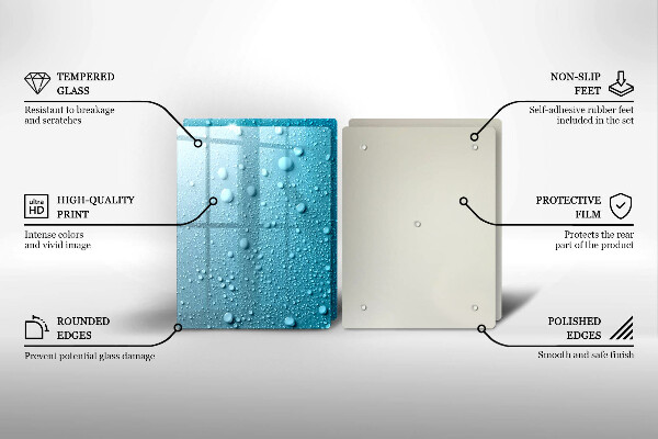 Sklo za varnou desku Kapky vody