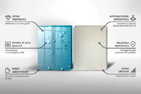 Sklo za varnou desku Kapky vody