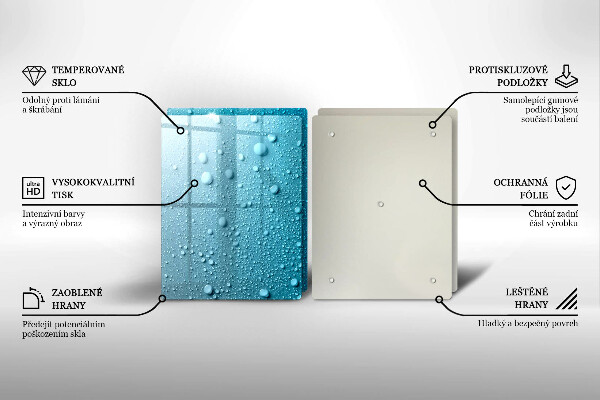 Sklo za varnou desku Kapky vody