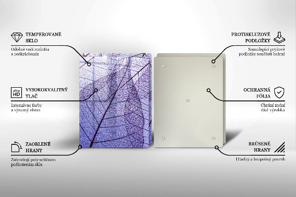 Sklo za varnou desku Listy s žilnatinou