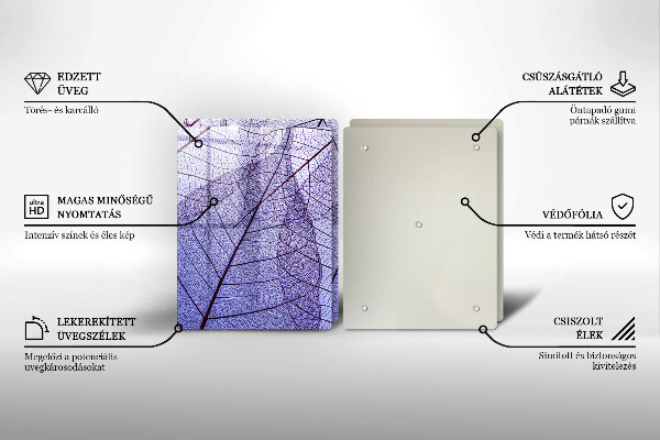 Sklo za varnou desku Listy s žilnatinou