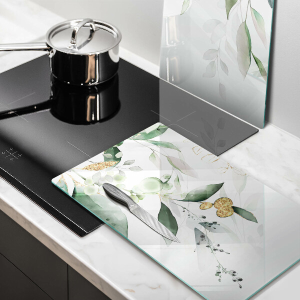 Sklo za varnou desku Akvarel listy