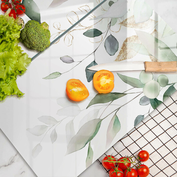 Sklo za varnou desku Akvarel listy