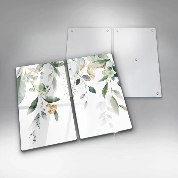 Sklo za varnou desku Akvarel listy