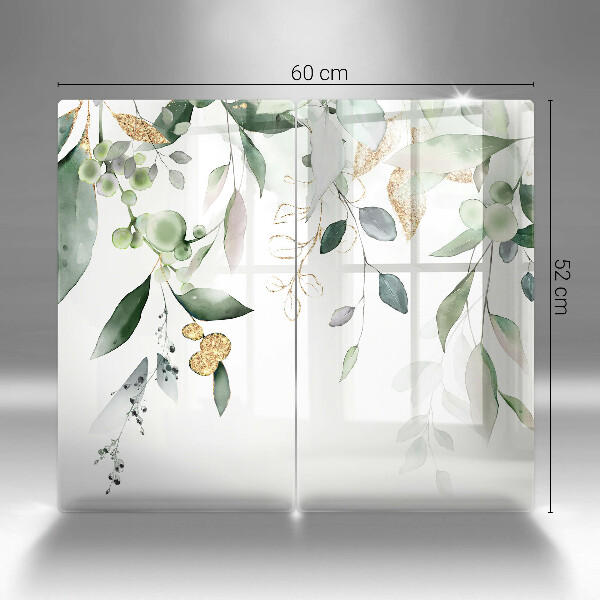 Sklo za varnou desku Akvarel listy