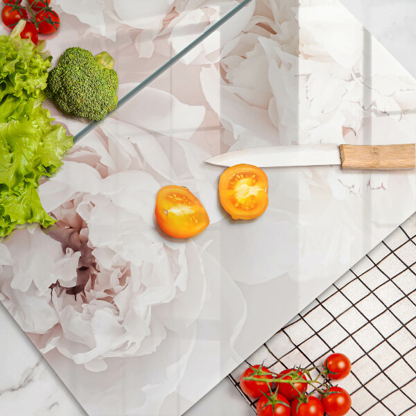 Sklo za varnou desku Pastelové pivoňky