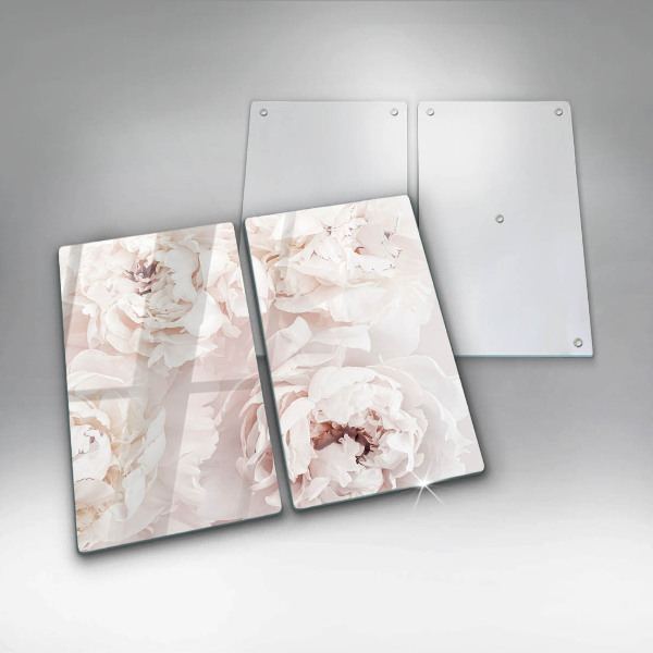 Sklo za varnou desku Pastelové pivoňky