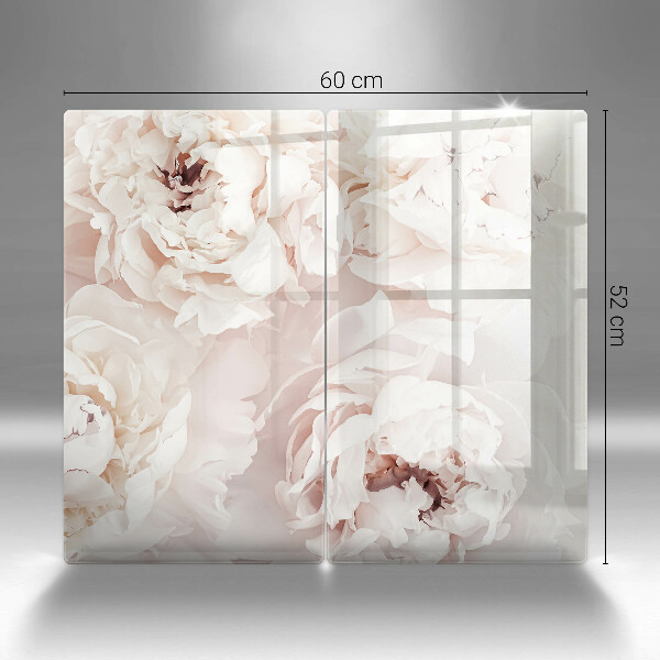 Sklo za varnou desku Pastelové pivoňky