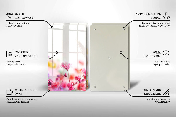 Sklo za varnou desku Květinová louka