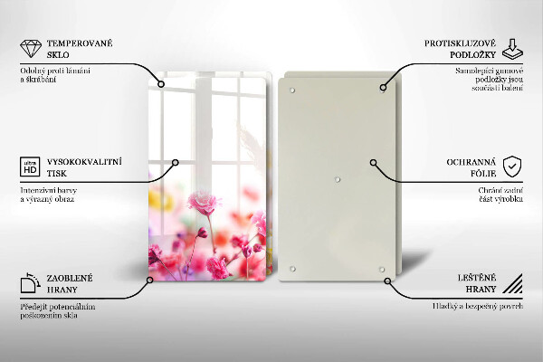Sklo za varnou desku Květinová louka