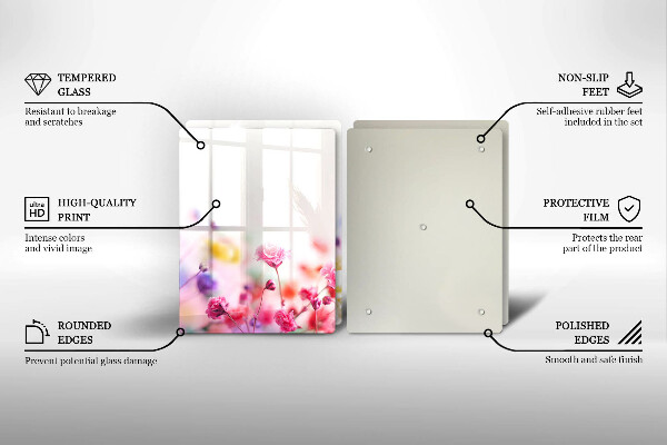 Sklo za varnou desku Květinová louka