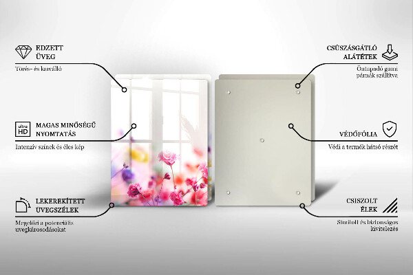 Sklo za varnou desku Květinová louka