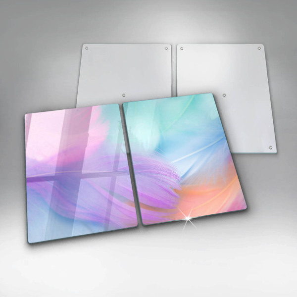 Sklo za varnou desku Pastelové peří