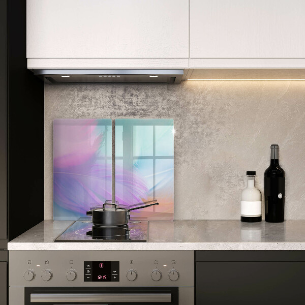 Sklo za varnou desku Pastelové peří