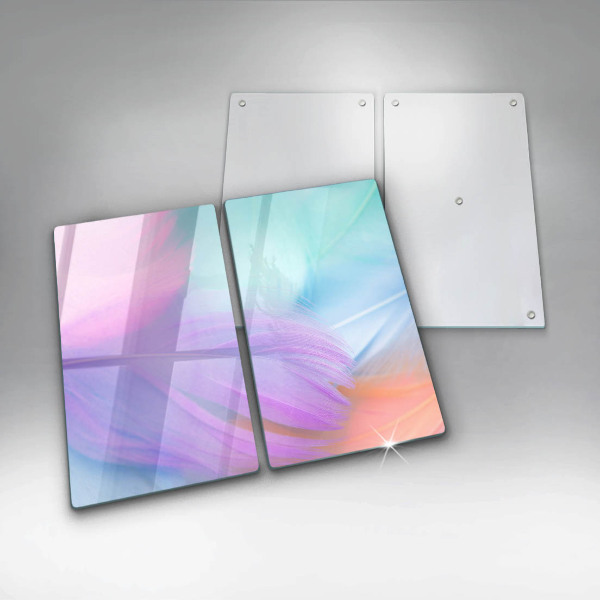 Sklo za varnou desku Pastelové peří