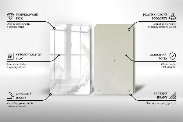 Sklo za varnou desku Moderní mramor