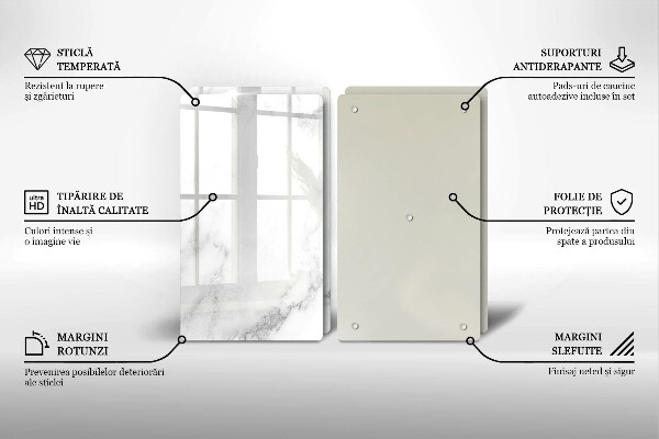 Sklo za varnou desku Moderní mramor