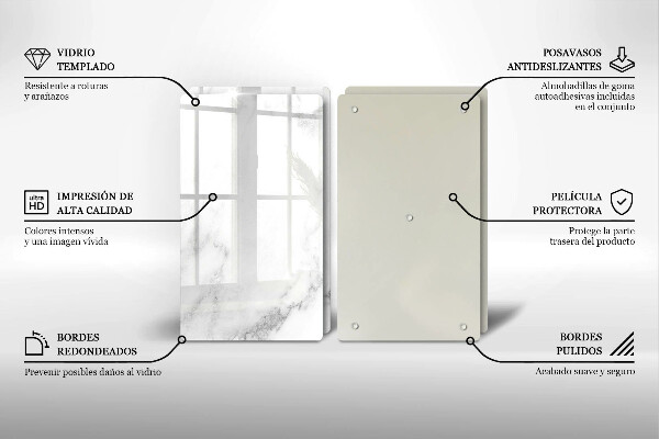 Sklo za varnou desku Moderní mramor