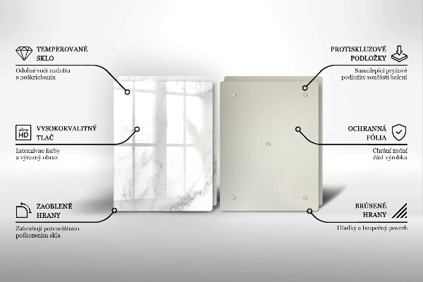Sklo za varnou desku Moderní mramor