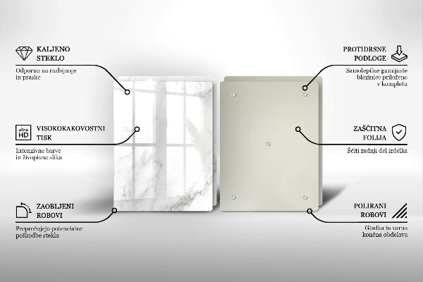 Sklo za varnou desku Moderní mramor