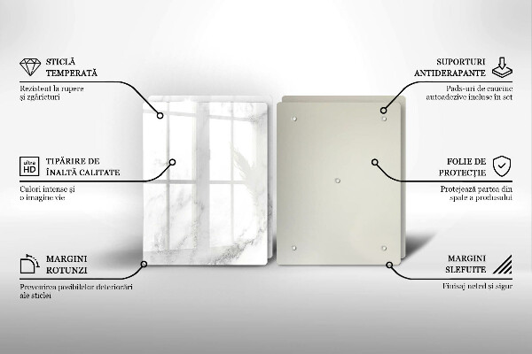 Sklo za varnou desku Moderní mramor