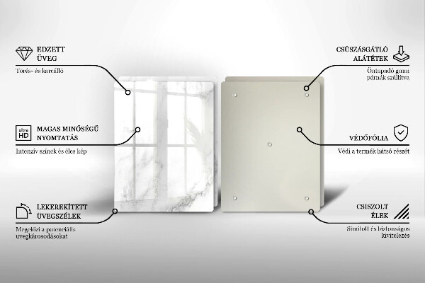 Sklo za varnou desku Moderní mramor