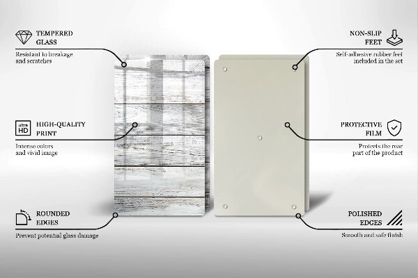 Sklo za varnou desku Světlé dřevěné desky