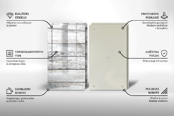 Sklo za varnou desku Světlé dřevěné desky